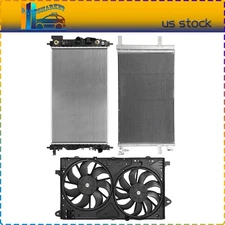 For 2014-2019 Chevrolet Impala A/C Radiator Condenser and Cooling Fan Assembly