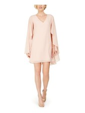 VINCE CAMUTO Womens Pink Sleeveless Above The Knee Party Shift Dress Petites 2P