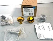 Baldwin 5068 Estate Collection Passage Doorknob Set in Non-Lacquered Brass