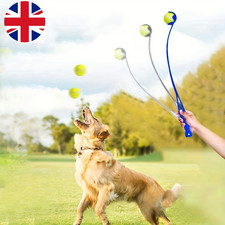 Dog Tennis Ball Launcher Thrower Fetch Toy Long Handle Pick Up Ball Easy UK New