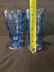 Set of 4 Anchor Hocking Glass Fountainware Blue 12oz Parfait/Dessert Glasses — photo 4