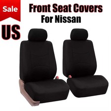 For Nissan Cloth Car Seat Covers Front Set 2-seats Front Protector Cushion Black