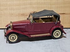 Vintage 60s Cragstan Old Timer Friction Toy Convertible Touring Car Works 