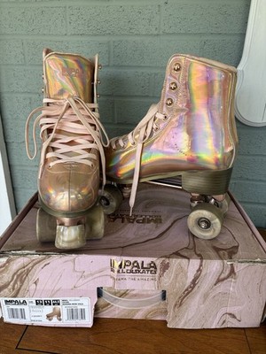 Impala Women s Marawa Rose Gold Holographic Roller Skates-Size 13