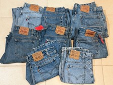 LOT OF 8 LEVIS DENIM JEANS 501 505 560 USA Made VTG 90s Y2K
