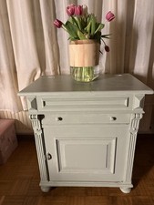 Antike Kommode mit Deckel aus der Gründerzeit  Shabby Chic grün