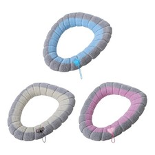 2Pcs Toilet Seat Cover Soft Thicker Warmer Stretchable Washable Cushion Bathroom