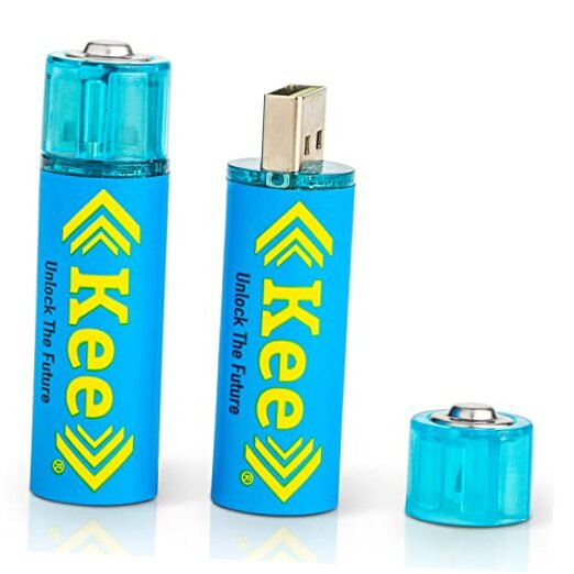 Kee AA USB Rechargeable Batteries - Lithium ion 2-Pack, Charge in 2 Hours or-image