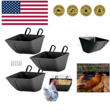 Hanging Chicken Feeder Trough for Goat Sheep Deer Poultry Duck Chicken Fence ...