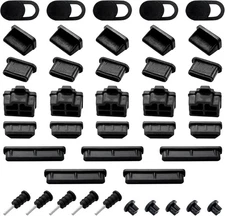 40PCS Silicone Anti-Dust Port Plugs – USB, USB-C, HDMI, RJ45, SD, Audio & Came