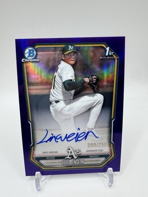 2026 Bowman Wei-En Lin /250 Auto Chrome Prospect Auto Purple Refractor #CPA-WL