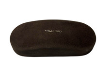 Tom Ford Velvet Brown Suede Brown Sunglasses Clamshell Case ONLY Shows Wear