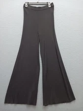 House of Harlow 1960 Women M Pants Black Ribbed Wide Leg Stretch Casual Lounge