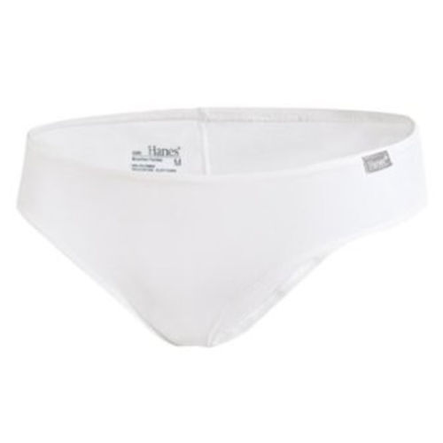 new Women's White HANES Brazilian panties, underwear, knickers briefs size L 12 - Picture 1 of 2