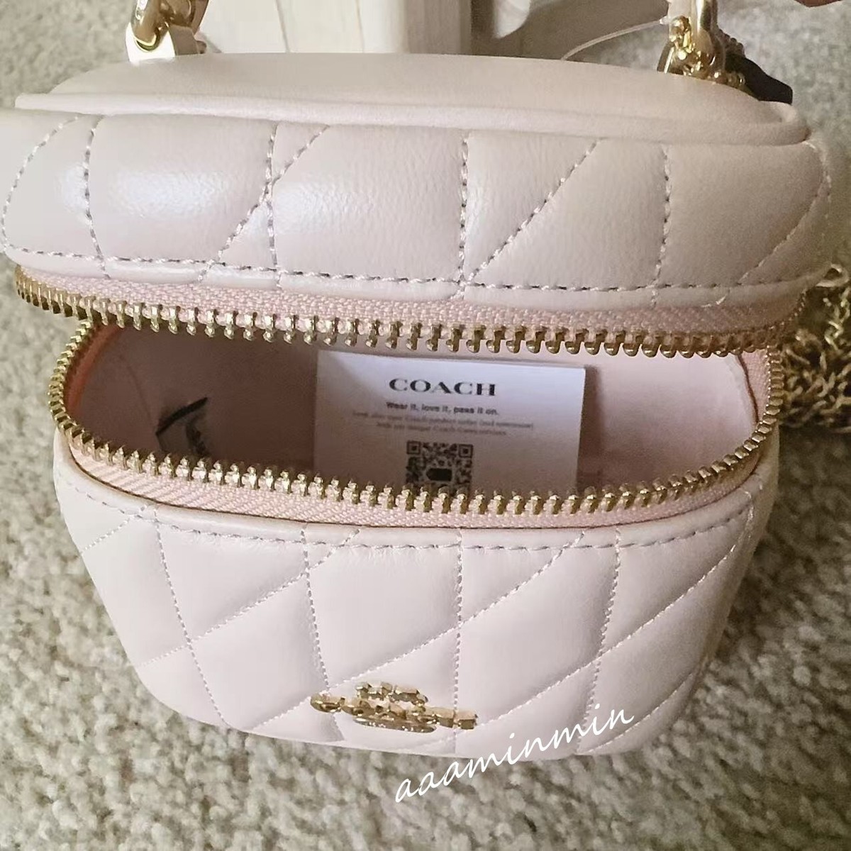 COACH Ava Crossbody Bag With Quilting /Light Pink Blush