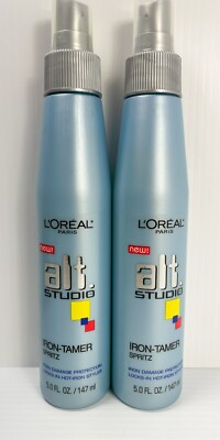 (2) L'OREAL ALT STUDIO Iron-Tamer Spritz Iron Damage Protection 5 oz each **RARE