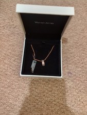warren and James Swarovski necklace , thin chain and boxed with damage. 