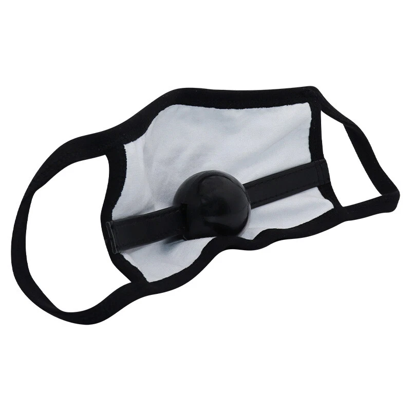 Consolador Bondage Máscara Boca Mordaza Máscara Sujeción Pene BDSM Fetiche Capucha Juguetes para Adultos Foto 4 de 4