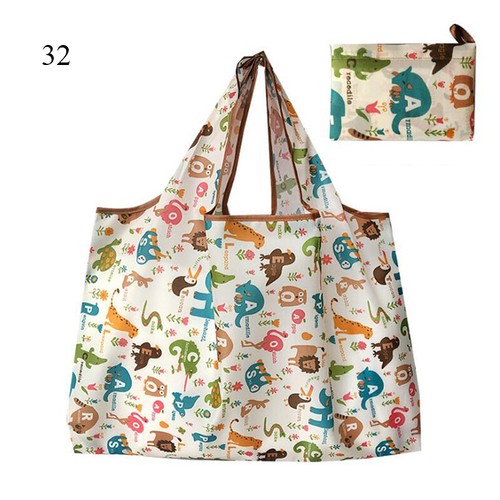 Grande Borsa Riutilizzabile Impermeabile Shopping Spalla Pieghevole per Vita Eco - Imagen 32 de 34
