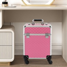Professional Rolling Makeup Trolley Train Case Box Organizer Salon Cosmetic NEW