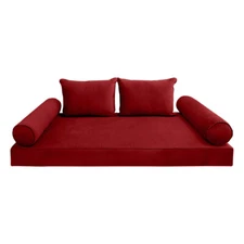 STYLE V4 TwinXL Velvet Pipe Trim Indoor Daybed Mattress Pillow |COVER ONLY|AD369