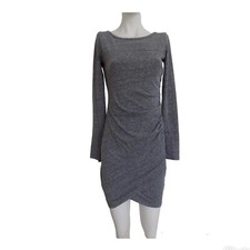 LEITH bodycon dress long sleeve gray size Small
