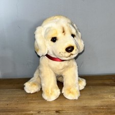 FAO Schwarz Tan Puppy Dog Bean Filled Stuffed Animal Plush Soft Toy Realistic