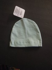 Infant green new born beanie hat
