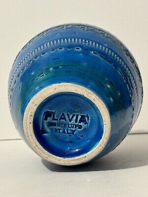 Vintage FLAVIA MONTELUPO (Bitossi) RIMINI BLUE pottery Vase Vintage FLAVIA MONTELUPO (Bitossi) RIMINI BLUE pottery Vase