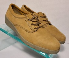 ECCO Choice Tan Suede Comfort Lace Up Shoes Women's Sz 6.5