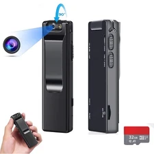 1080P Wearable Body Mounted Camera,Mini Pocket Video Recorder with Metal Body/Au