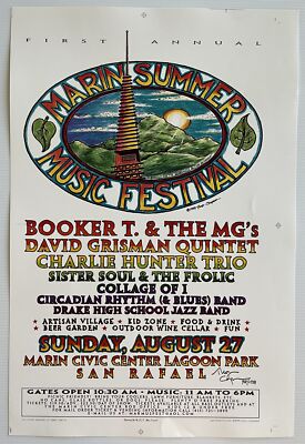 Marin Summer Music Festival Poster 1995 Signed By Thos Chapman | eBay