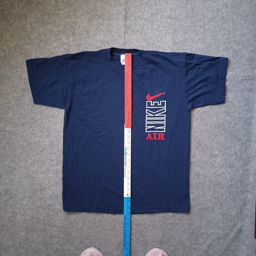 Vintage Nike T Shirt Mens Large Blue Embroidered Spellout Swoosh Logo 90s USA by Nike, Size L, $28.09 - Photo 7