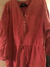 Vintage J. Peterman Red Horseman's Duster One Piece Fleece Pajama Sz L