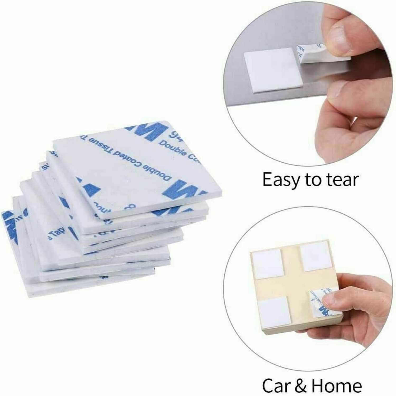 NEW Double Sided Sticker Tape Side Wall Car Self Adhesive Pads Square