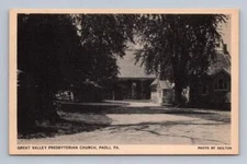 Great Valley Presbyterian Church PAOLI Pennsylvania Skilton Vintage Chester ~50s