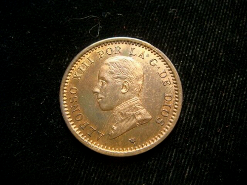 SPAIN. ALFONSO XII. 2 CENTIMOS 1912 PC V (12). Proof. - Picture 2 of 2