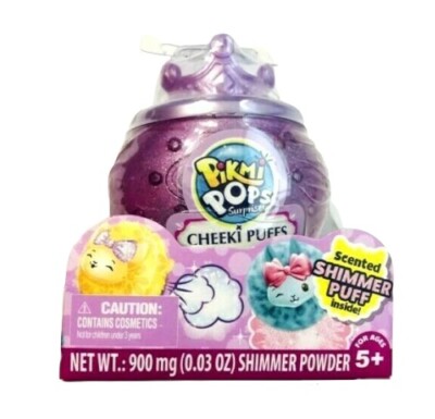 Pikmi Pops Surprise Cheeki Puffs Scented Shimmer Puff & Powder Pink/Purple Rando