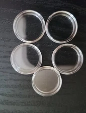 Qty of (5)~~16.5mm Acrylic Coin Capsules-Armour Brand