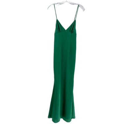 chinese dress ladies Angel Sleeve Maxi Satin Dress / Emerald Green – Style Cheat main image 0