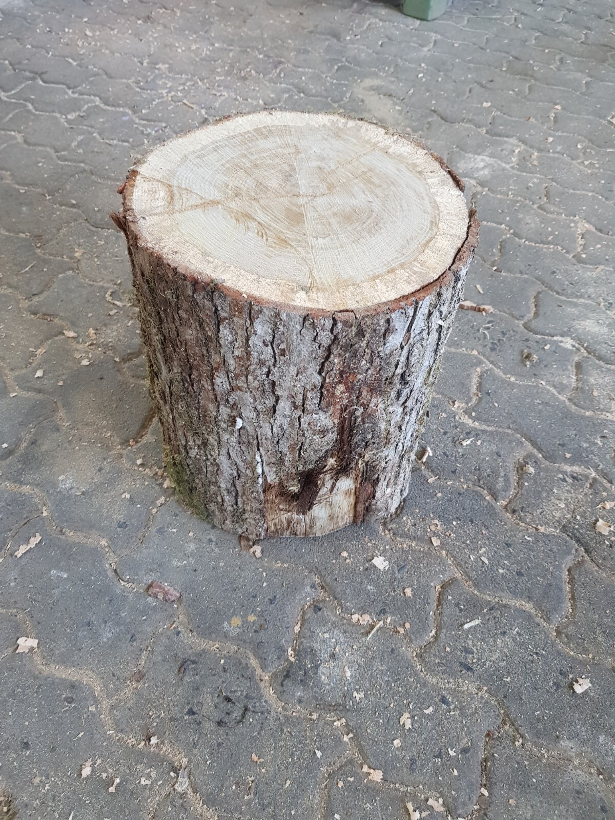 Hackklotz Hauklotz Spaltklotz Eiche Deko 35 X 29cm Stele Säule B Ware