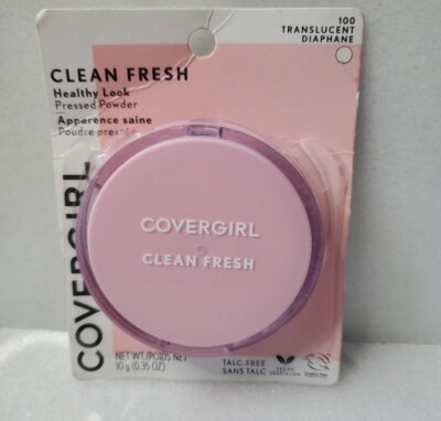 1-CoverGirl Clean Fresh Healthy Look Pressed Powder #100 TRANSLUCENT 