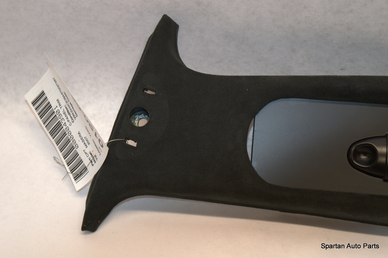 05-12 MASERATI QUATTROPORTE B PILLAR BLACK ALCANTARA LEFT DRIVER SIDE 