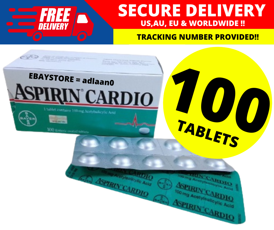 Bayer Aspirin Cardio 100mg 100's Platelet Aggregation Inhibitor eBay