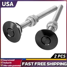 2pcs Universal Push Button Quick Release Hood Pins Clip Lock Bonnet Latch Bumper