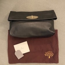 Bnwt Mulberry Black Cosmetic Pouch Clutch Darley Dustbag