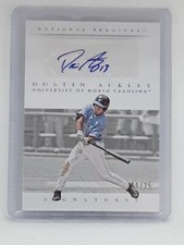 Dustin Ackley 2015 National Treasures Multi Sport AUTO (20/25) North Carolina