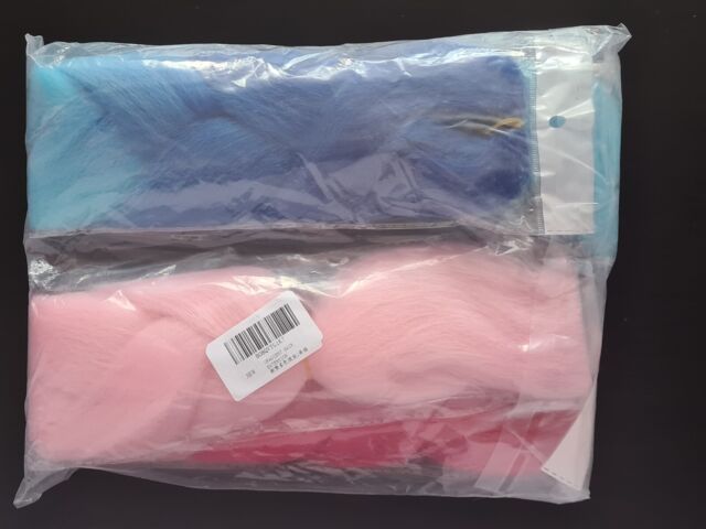 2 PCS 24" Braiding Ombre Pink and Blue jumbo braids hair extension synthetic.