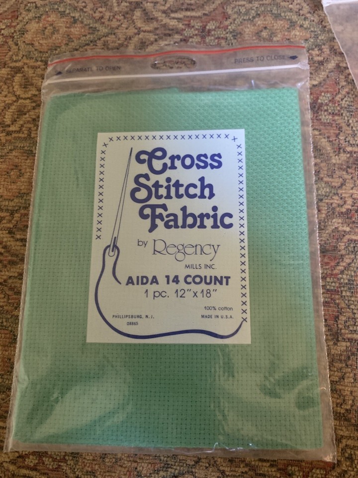 14 Count Aida Cloth for Cross Stitch Various Sizes & Colors Flat
