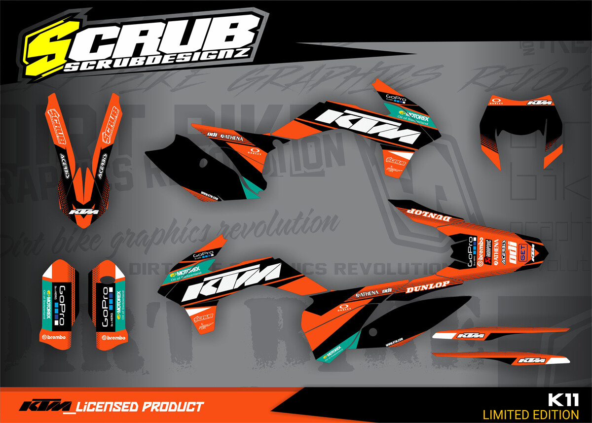 Graphics Kit KTM EXC 2014 2015 2016 - 125 200 250 350 450 500